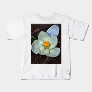 White Crocus - Early Spring - Flower Kids T-Shirt